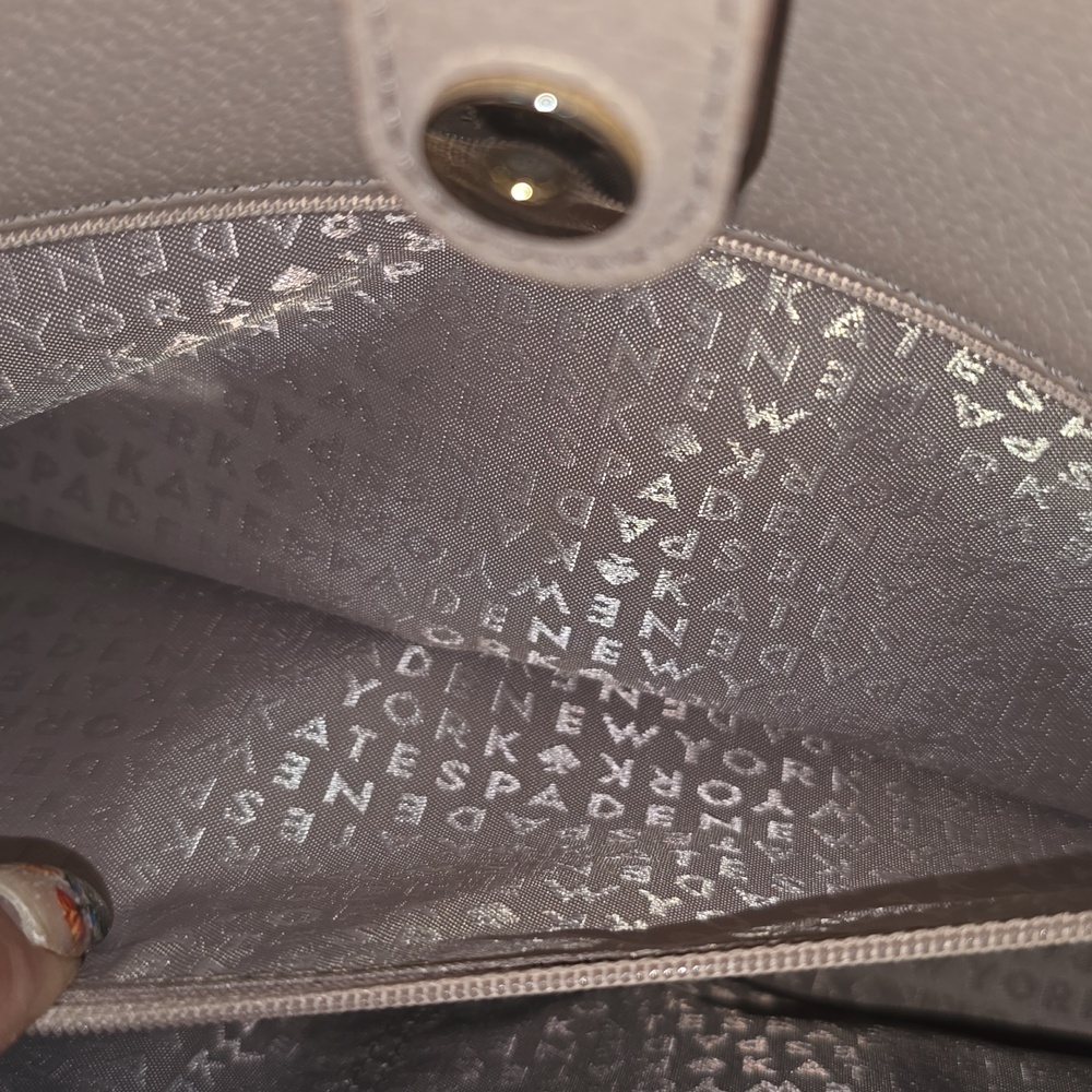 Kate Spade Terri Grove Taupe Shoulder Bag W/ Real Real Dust Bag - Picture 11 of 11